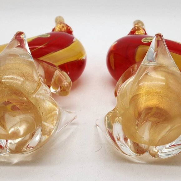 Pair of Murano Glass Cockatoo Bird Sculptures - Picture 7 of 8